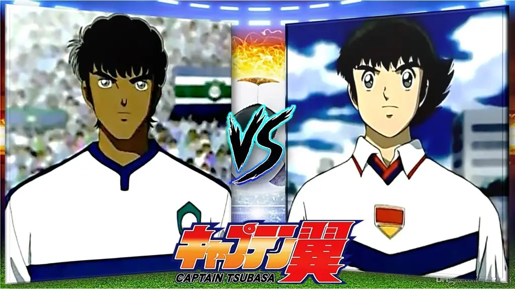 Gambar adegan Piala Dunia dalam anime Captain Tsubasa Road to 2002.