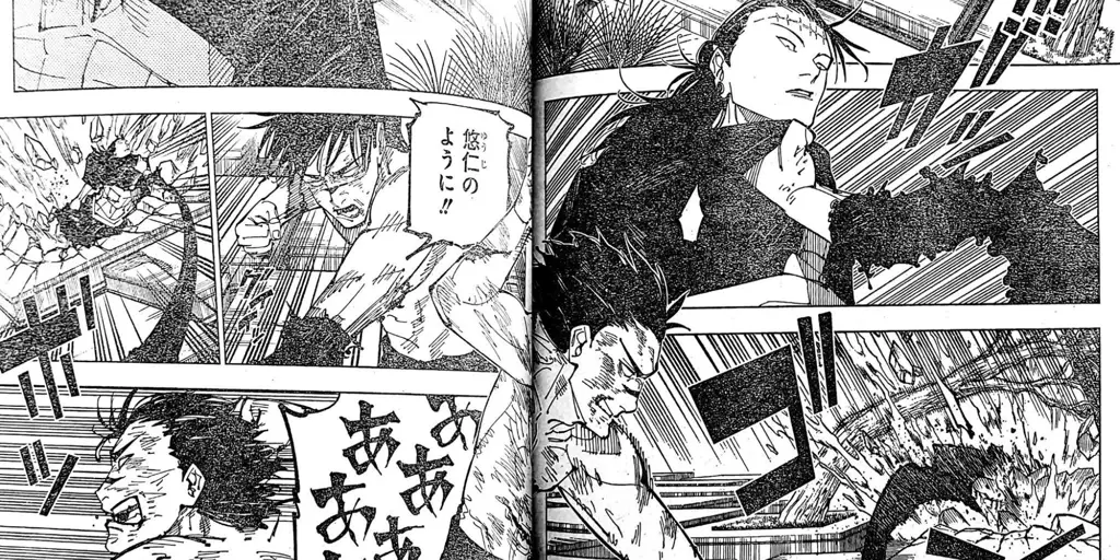 Puncak Pertarungan di Chapter 96 Adegan pertarungan menegangkan di Jujutsu Kaisen chapter 96