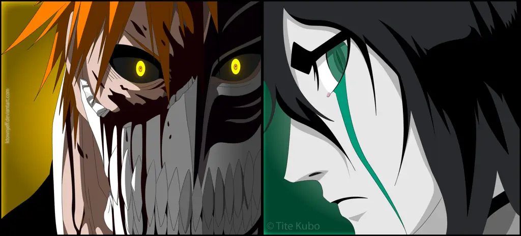 Pertarungan sengit antara Ulquiorra dan Ichigo