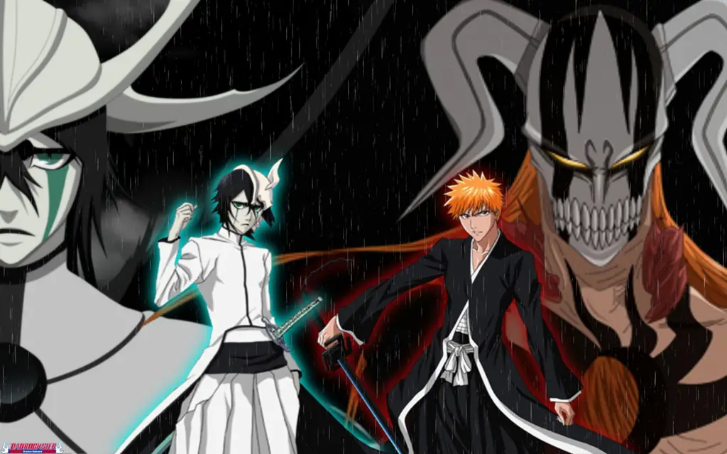 Ichigo Kurosaki berhadapan dengan Ulquiorra dalam pertarungan yang menegangkan di Bleach chapter 500.