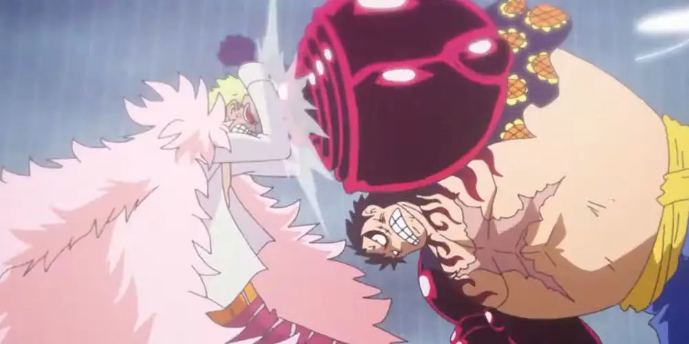 Luffy dan Doflamingo bertarung sengit dalam One Piece Episode 753.