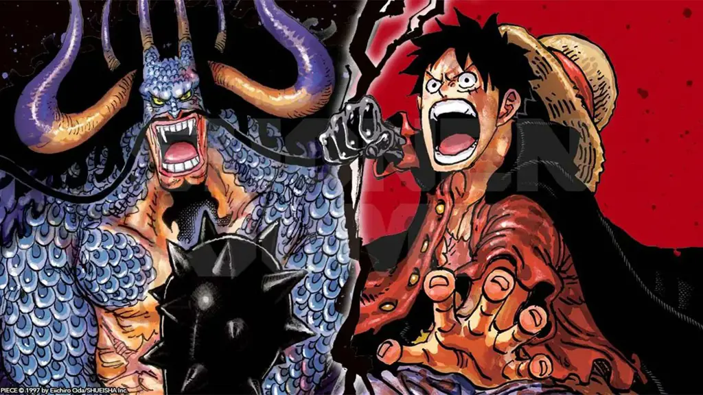 Luffy dan Kaido bertarung sengit dalam One Piece chapter 1040