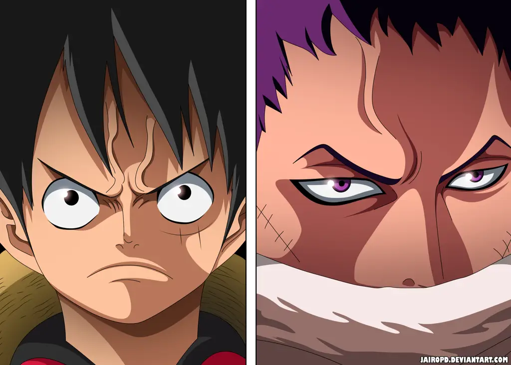 Luffy dan Katakuri bertarung sengit