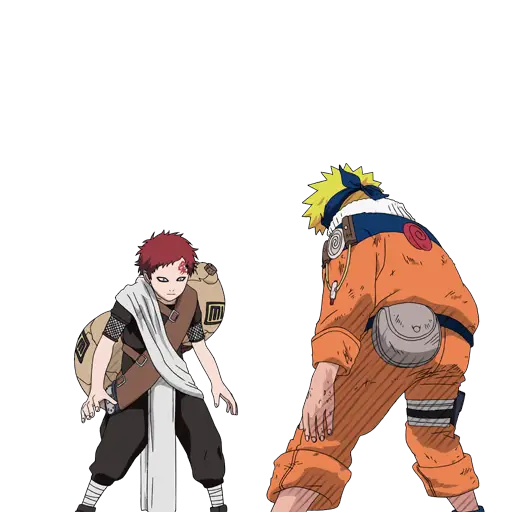 Naruto dan Gaara bertarung dengan sengit.