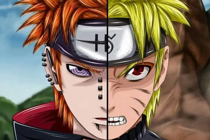 Naruto dan Pain bertarung dengan sengit