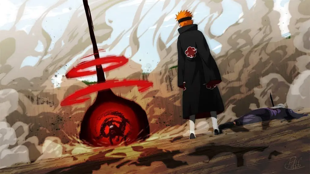 Naruto melawan Pain dalam pertarungan sengit di Konoha