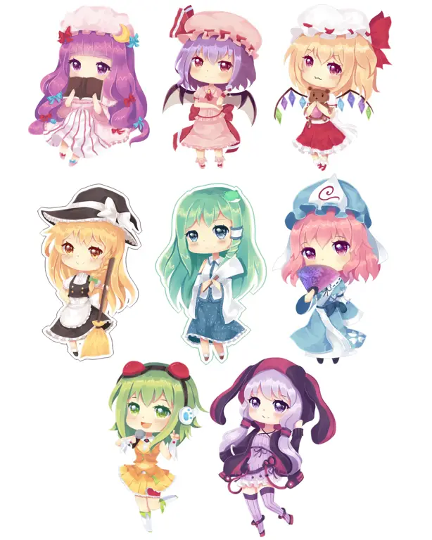 Gambar anime putri kerajaan bergaya chibi