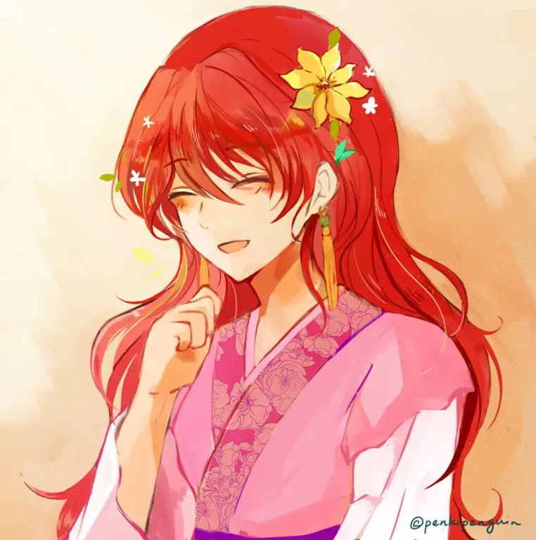 Gambar Putri Yona dari anime Yona of the Dawn