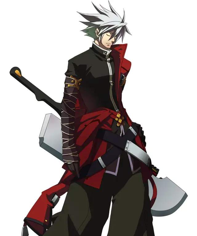 Ilustrasi Ragna the Bloodedge, karakter utama BlazBlue