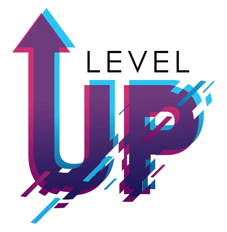 Ilustrasi grafik level up dalam game