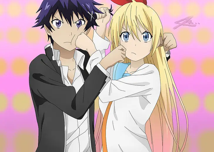 Raku dan Chitoge Gambar Raku dan Chitoge dari Nisekoi