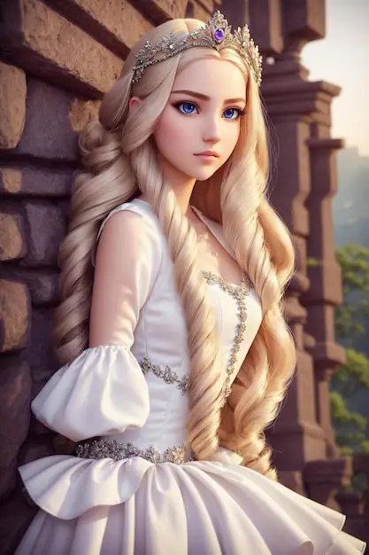 Rambut Indah Ilustrasi karakter anime dengan rambut indah