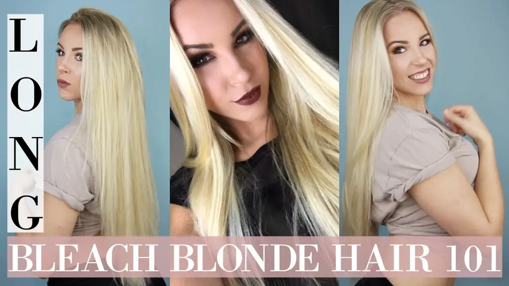 Wanita dengan rambut bleached yang sehat