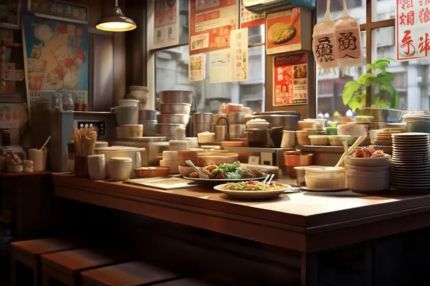 Adegan makan ramen dalam sebuah anime