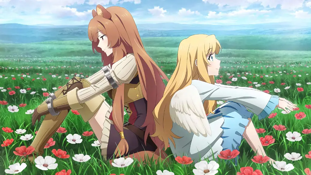 Gambar Raphtalia dan Filo dari anime Shingan no Yuusha