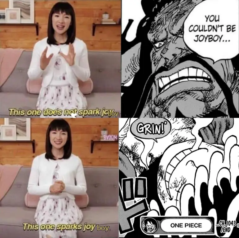 Gambar meme reaksi penonton terhadap One Piece episode 1043