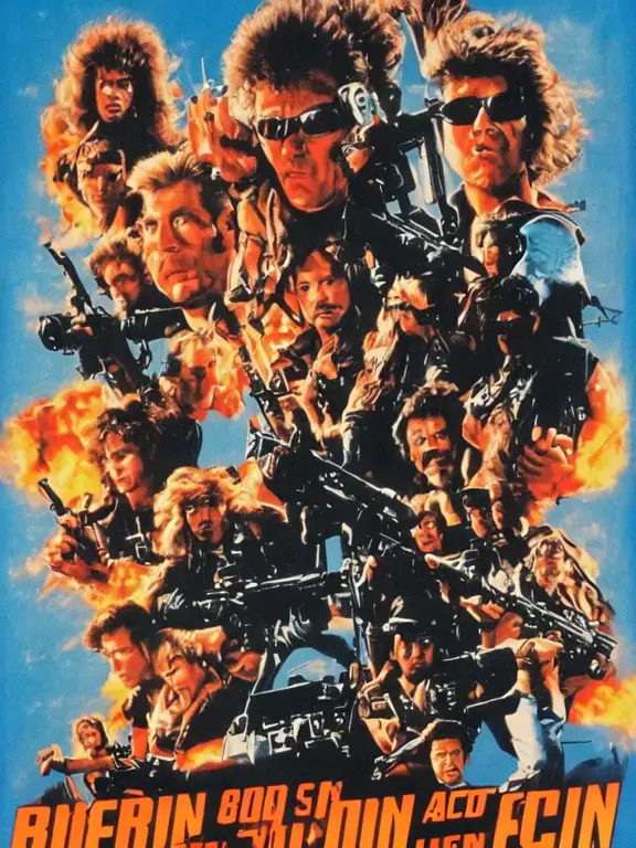 Berbagai poster film action dengan subtitle Indonesia