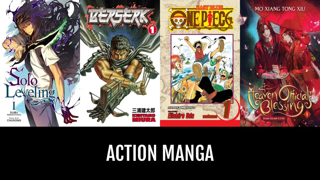 Gambar sampul beberapa manga aksi