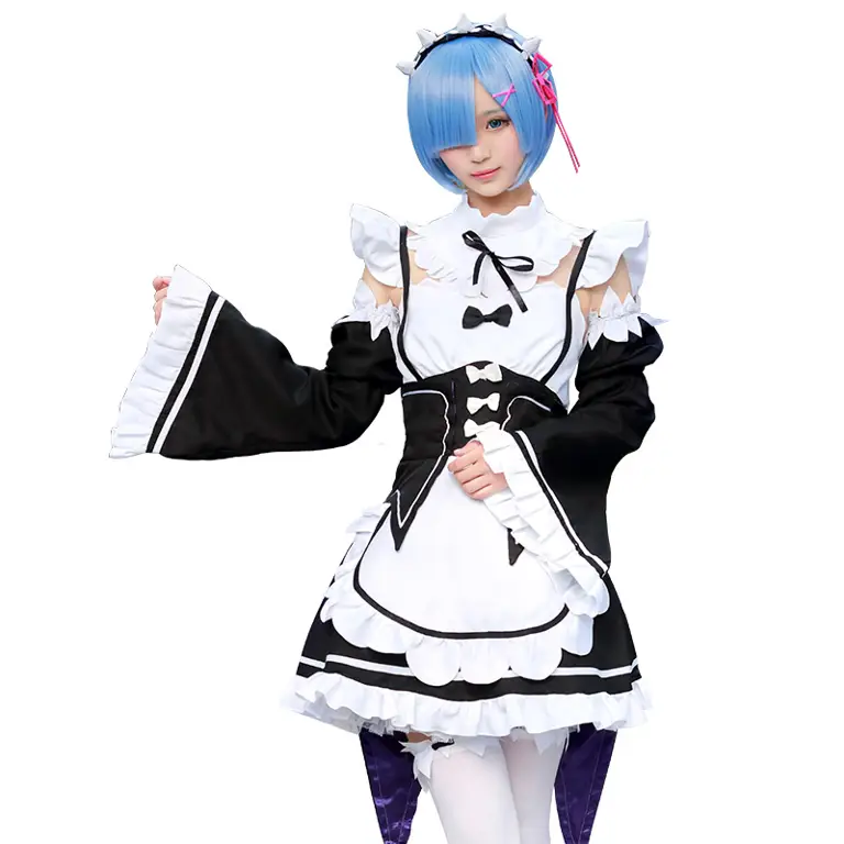 Foto Anime Rem dengan kostum maid