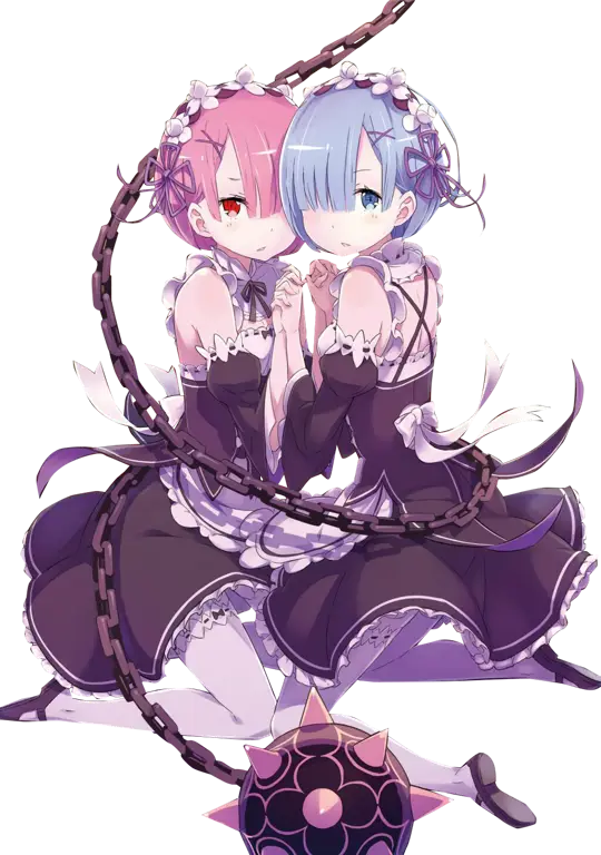 Gambar Rem dan Ram dari anime Re:Zero