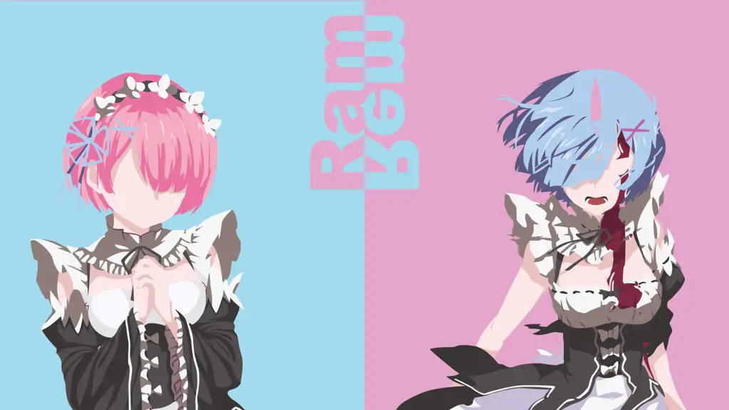 Gambar Rem dan Ram dari anime Re:Zero