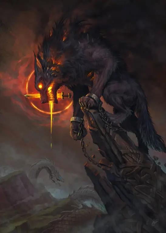 Gambar Fenrir versi anime