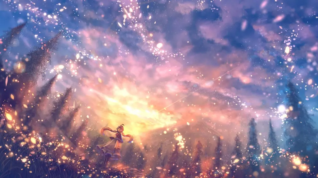 Representasi visual mimpi Pemandangan surealis dalam anime