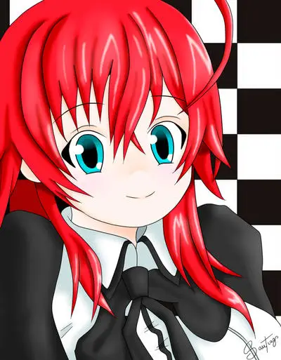 Gambar Rias Gremory, karakter utama wanita di High School DxD