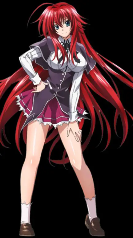 Gambar Rias Gremory, salah satu karakter utama dalam anime High School DxD