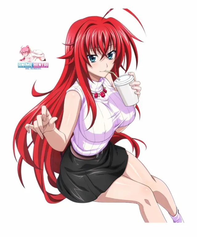 Gambar Rias Gremory dalam anime High School DxD