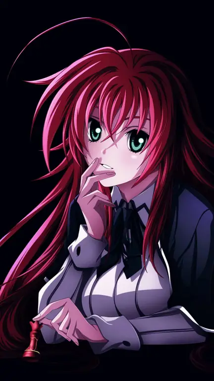 Rias Gremory, pemimpin peerage dan karakter utama lainnya.