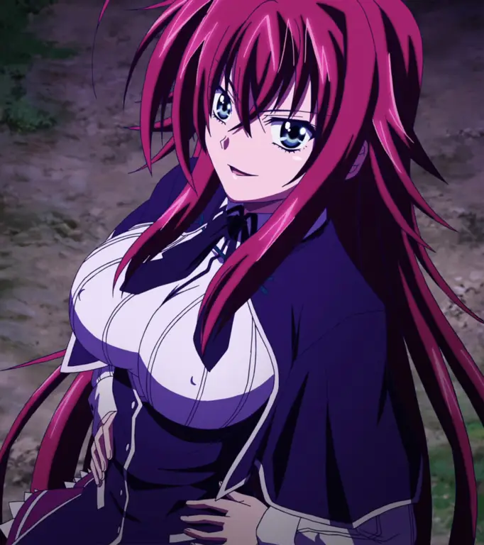 Gambar Rias Gremory, salah satu karakter utama High School DxD