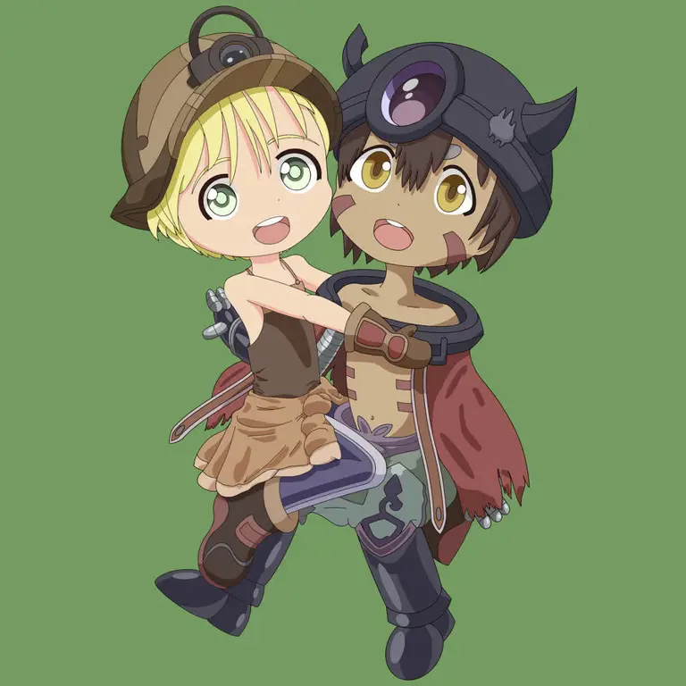 Gambar Riko dan Reg dari Made in Abyss