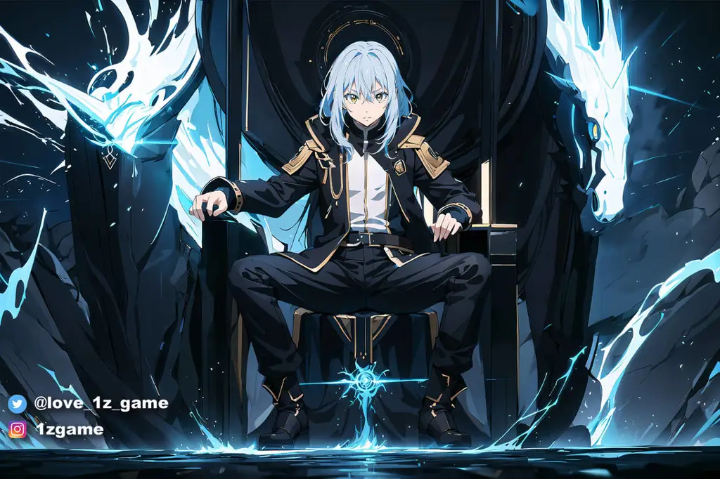 Gambar Rimuru Tempest, karakter utama dalam anime Tensei Shitara Slime Datta Ken