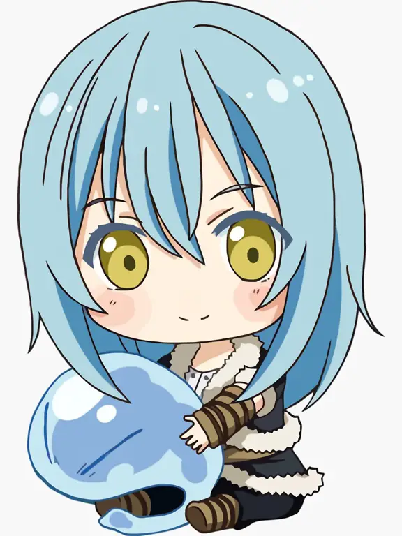 Gambar Rimuru Tempest versi chibi yang lucu