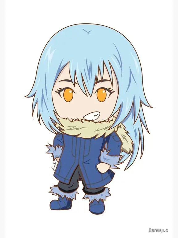 Gambar Rimuru Tempest versi chibi yang lucu