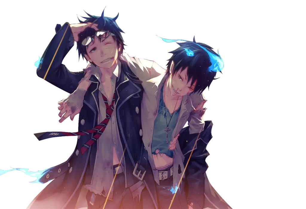 Rin dan Yukio Okumura, saudara kembar yang memiliki hubungan rumit dalam Ao no Exorcist season 1.