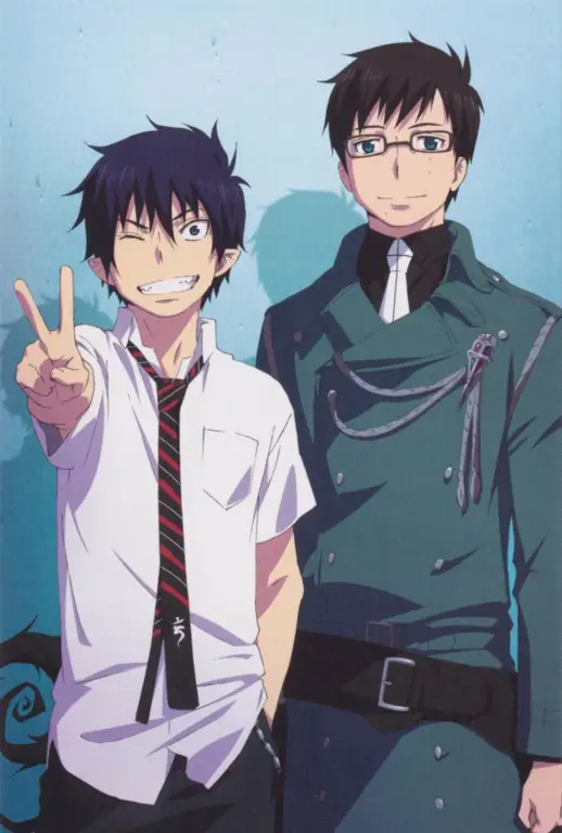 Gambar Rin dan Yukio Okumura, tokoh utama Ao no Exorcist