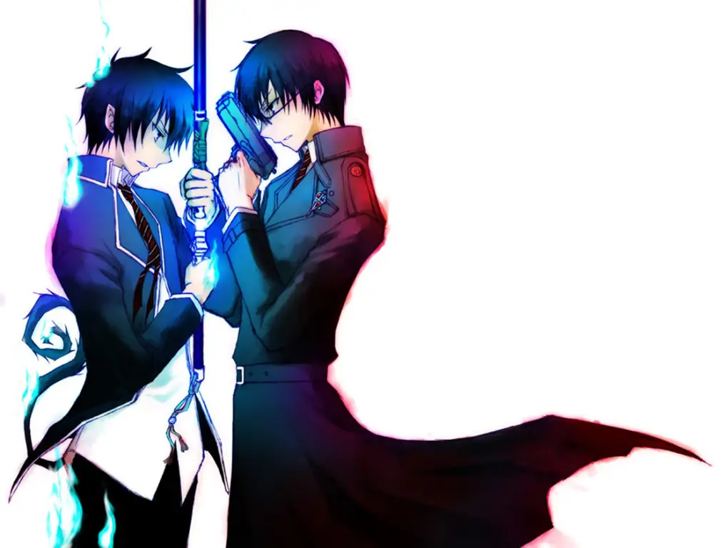 Rin dan Yukio Okumura, karakter utama dalam anime Blue Exorcist