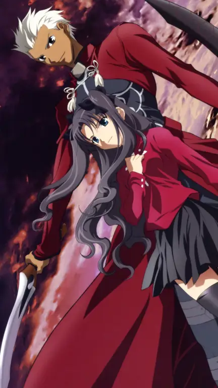 Gambar Rin Tohsaka dalam Fate Stay Night Unlimited Blade Works