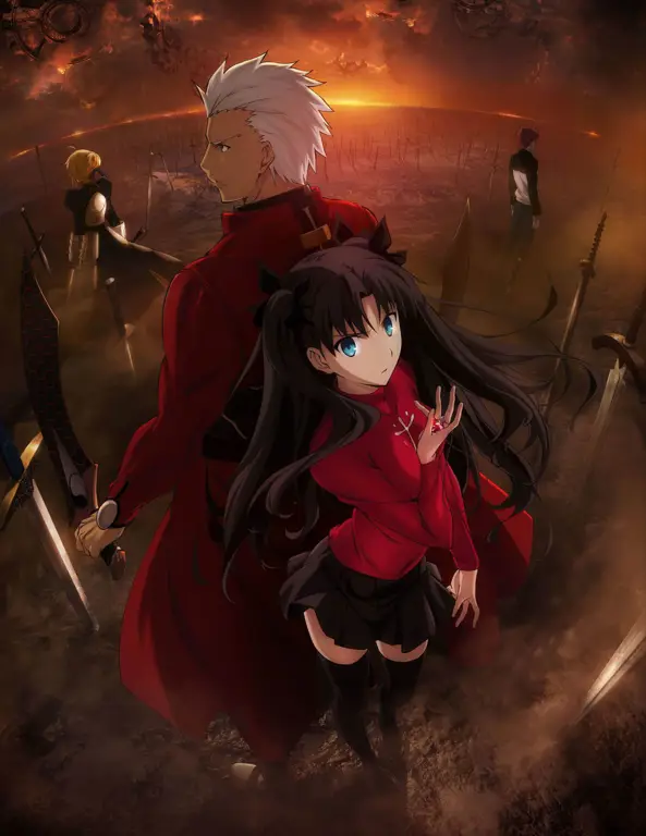 Gambar Rin Tohsaka, salah satu Master dalam manga Fate/Stay Night