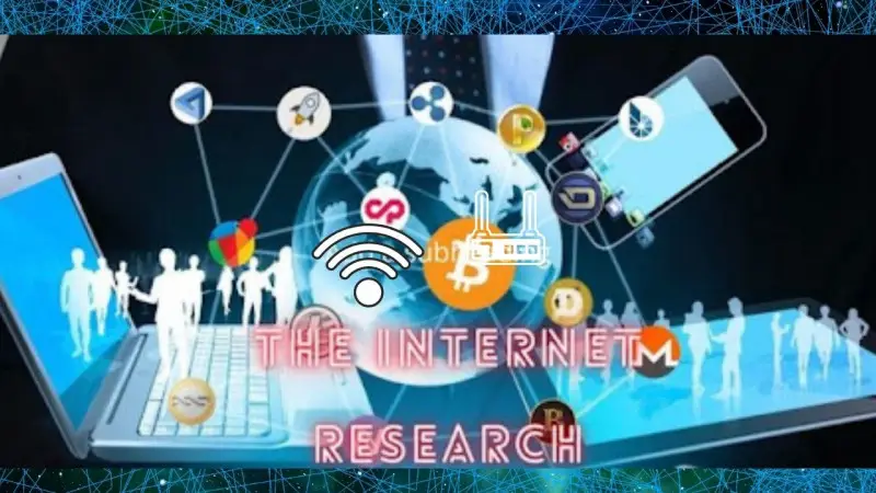 Seseorang sedang melakukan riset internet