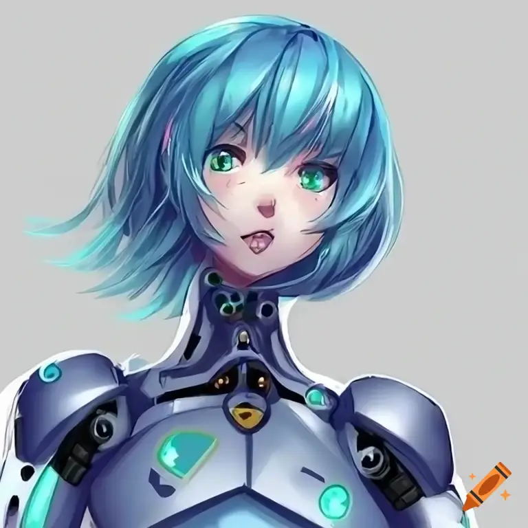 Ilustrasi robot gadis anime