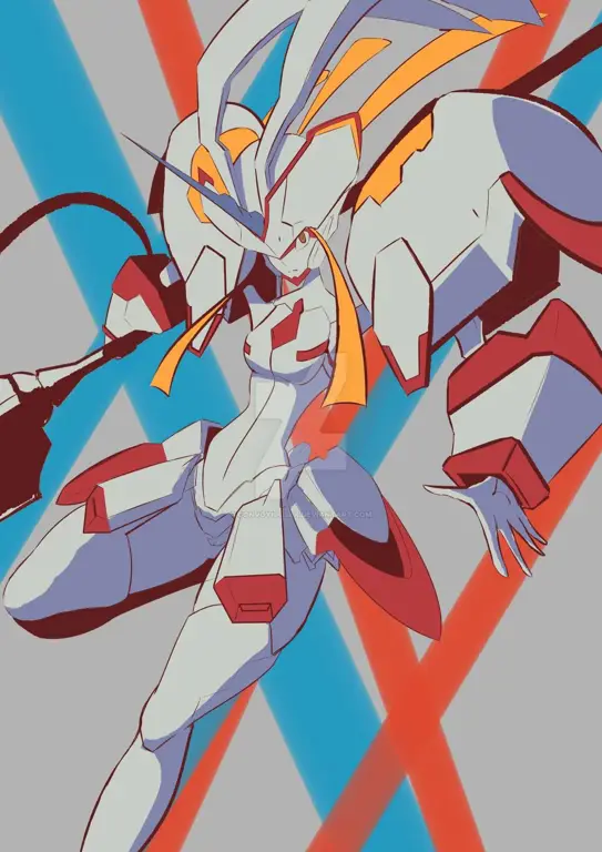 Gambar robot-robot mecha dari anime Darling in the Franxx