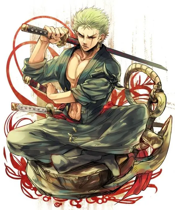 Gambar fanart Roronoa Zoro dari One Piece