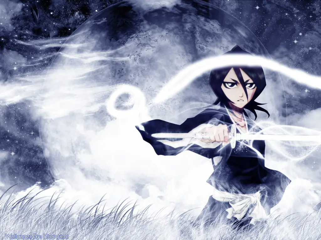 Wallpaper 4K menampilkan Rukia Kuchiki