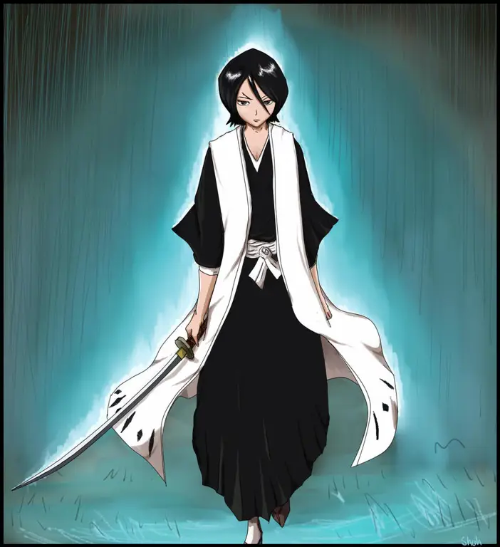 Gambar Rukia Kuchiki menggunakan Bankai-nya