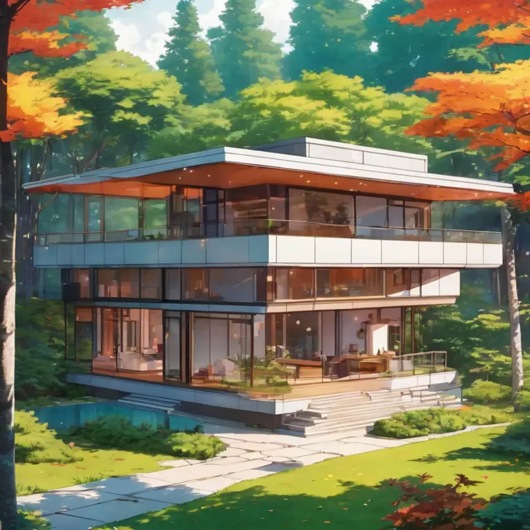 Gambar rumah minimalis modern bergaya anime