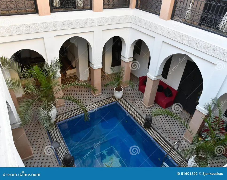 Interior rumah tradisional Maroko