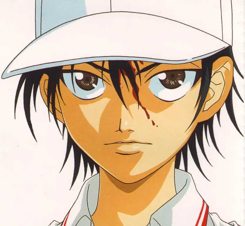 Gambar Ryoma Echizen, karakter utama dalam Prince of Tennis